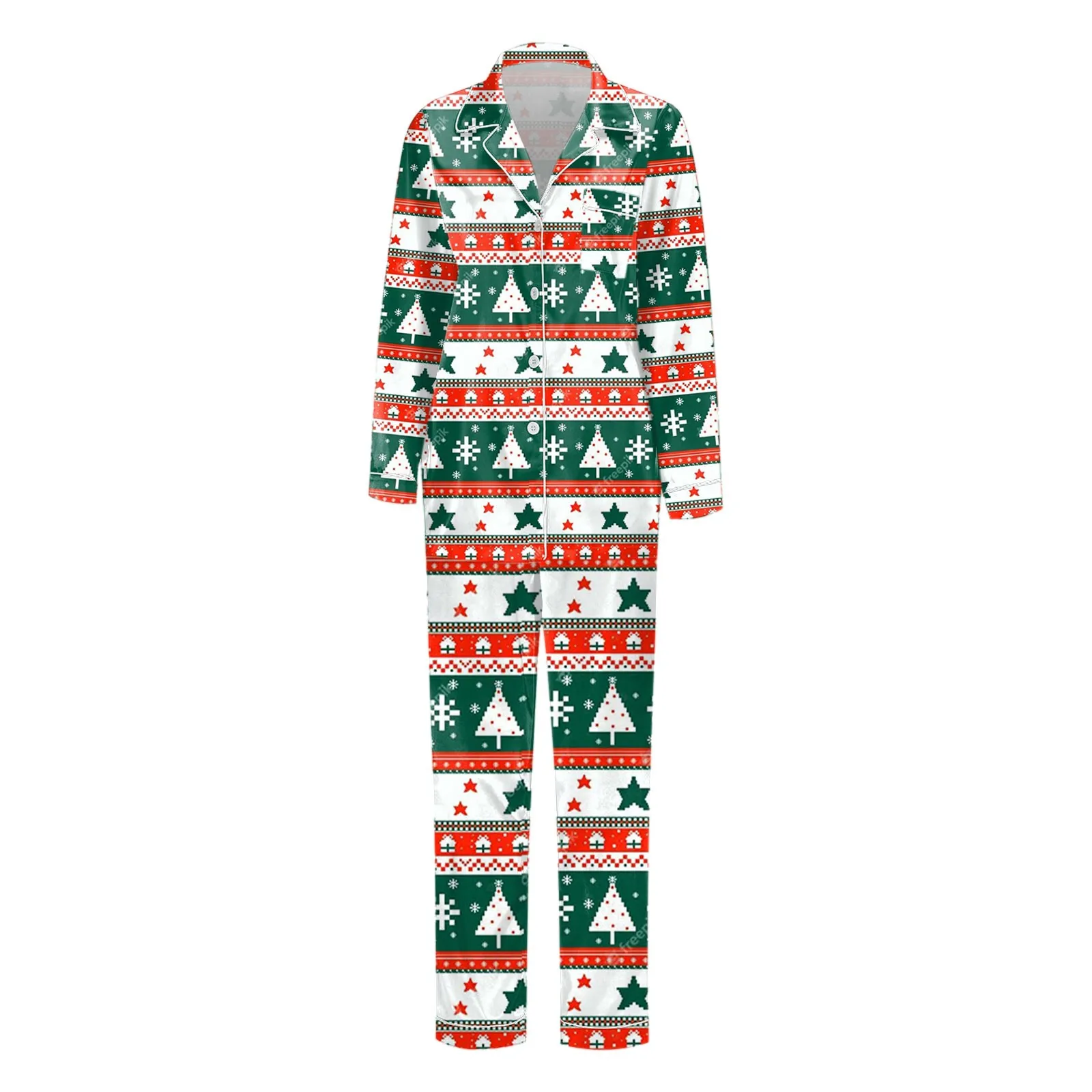 Family Matching Christmas Set Christmas Matching Couple Pajamas Festive Christmas Printed Pajamas Set Baby Style Two Piece Set