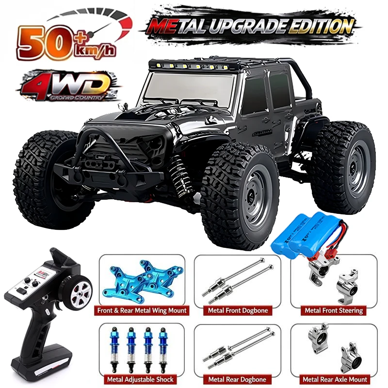 SCY 1:16 70KM/H Or 50KM/H 4WD RC Car With LED Remote Control Cars High Speed Drift Monster Truck for Kids vs Wltoys 144001 Toys