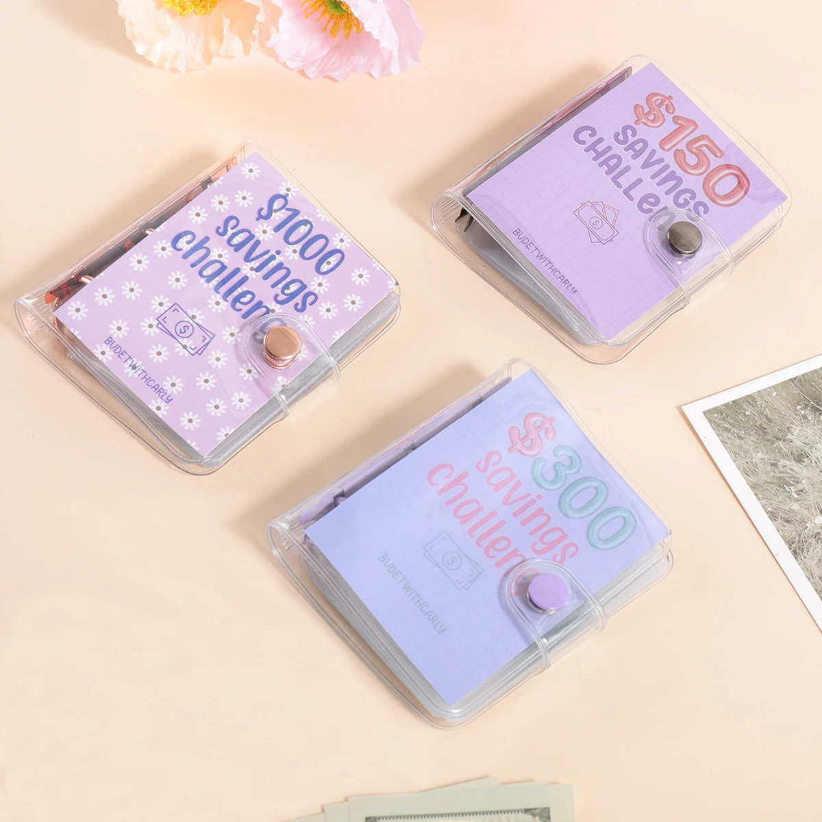 1 Stück Mini-Ordner, Sparherausforderung, 150 Dollar, Spiralstil, Budget sparen, Geldumschlag, Geldbörse, Budget-Ordner, Notizbuch, Planer