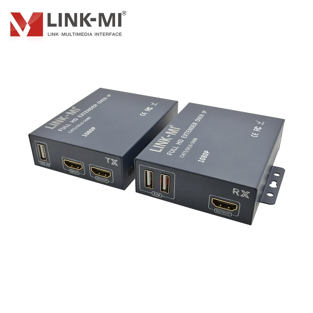 موسع HDMI KVM بطول 200 متر عبر IP، USB Loop Out، HDCP1.4، MJPEG، التوصيل والتشغيل، نقطة إلى متعددة النقاط، وضع المتتالي