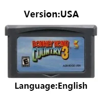GBA 32-Bit-Videospielkassette Konsolenkarte Mario Donkey Kong Wario Serie Golf Tennis Party Superstar Saga für GBA