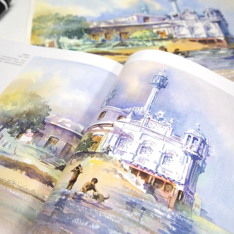 Watercolor Landscape Sketching and Creation Book Watercolor Tutorial Book on Landscape Creation Techniques Illustrated Guide