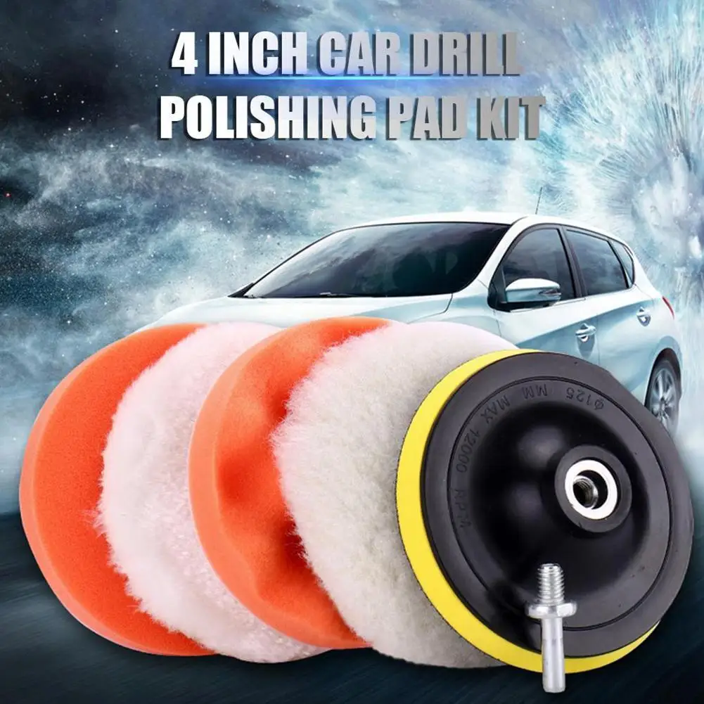 Car Polishing Pad Soft Wool Waxing Disc 3/4/5 Inch Scratch Removal Tool for Vehicle Body Locomotive Polishing Cleaning Smooth