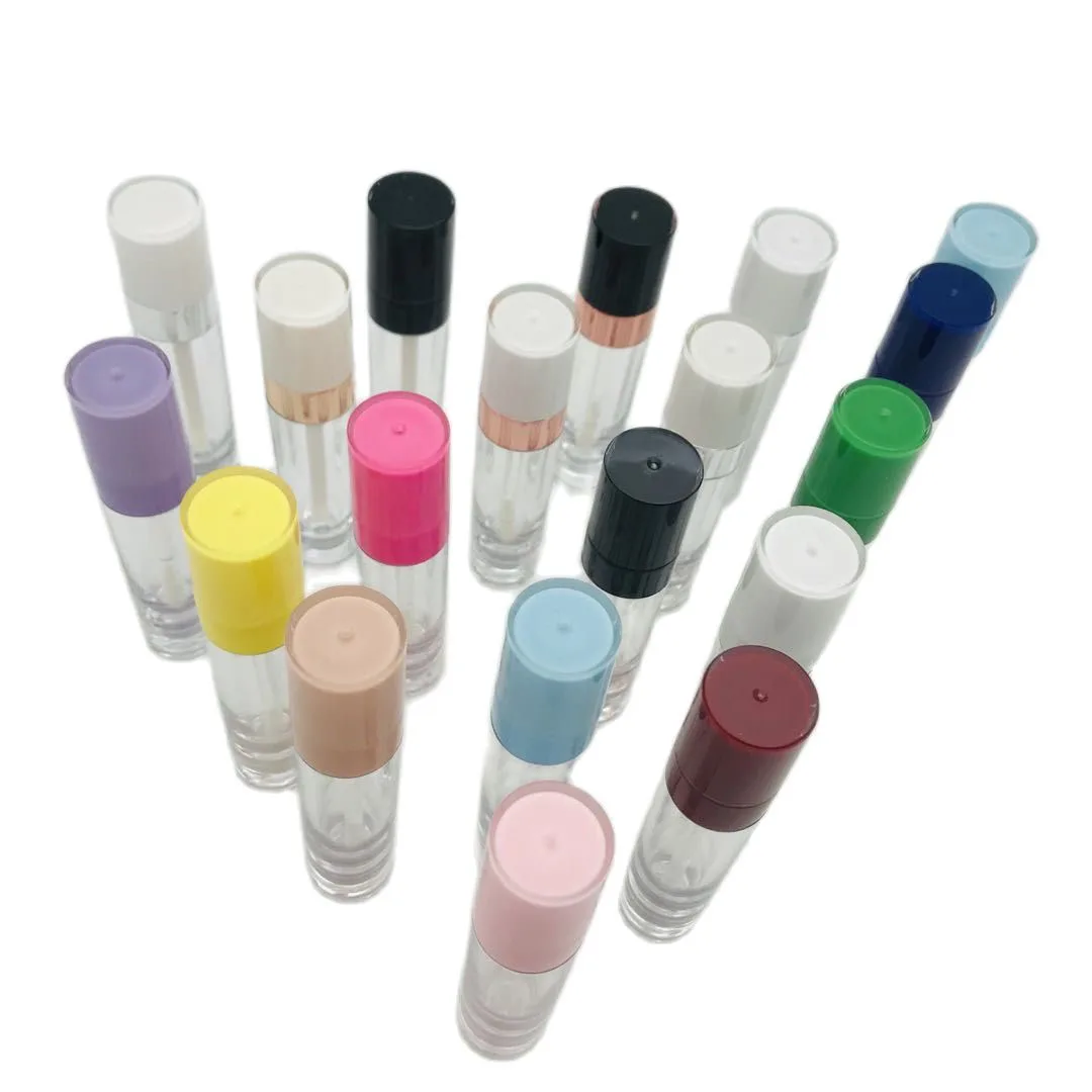 5ml Empty Lip Gloss Tube, DIY Plastic Elegant Liquid Lipstick Containers, 8ml Round Lipgloss Lip Balm Bottle Wholesale