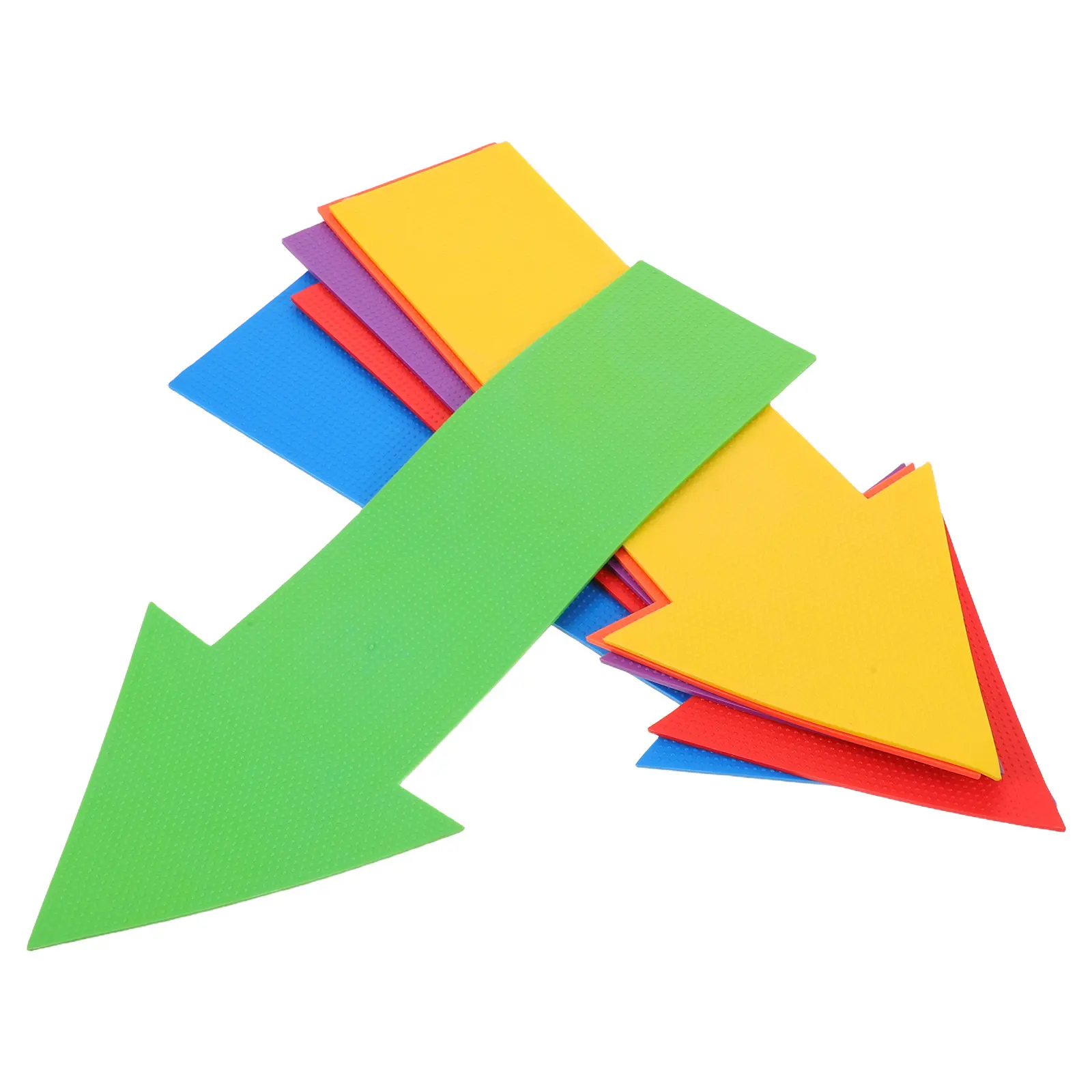 6Pcs Portable Flat Spot Markers Arrow Shape Training Pads for Court Drill Soccer Pickleball Volleyball Kit Court Line Marker