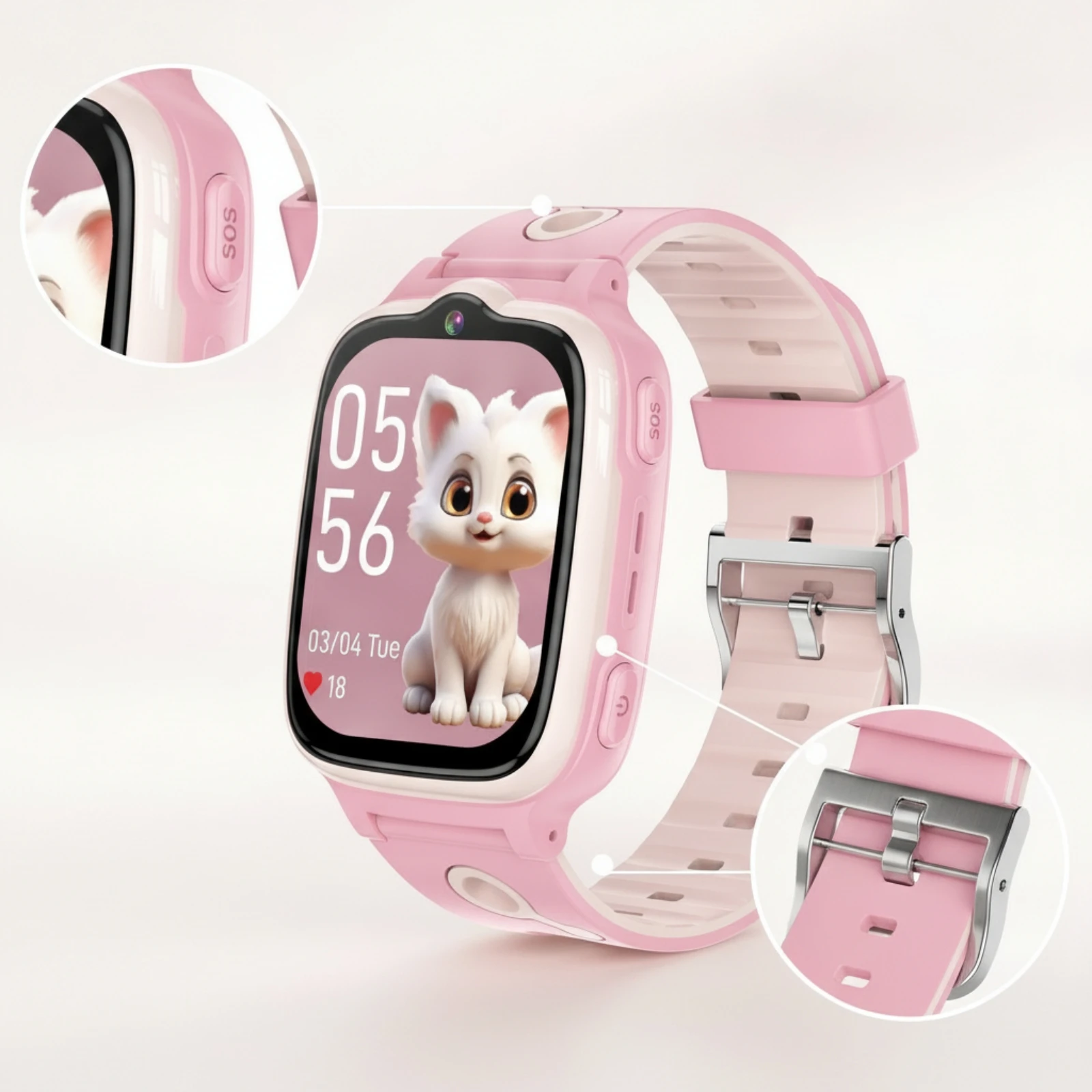 Kids Watch Safety Smartwatch with Camera Touchscreen Watch Adjustable Long-Lasting for Children, School