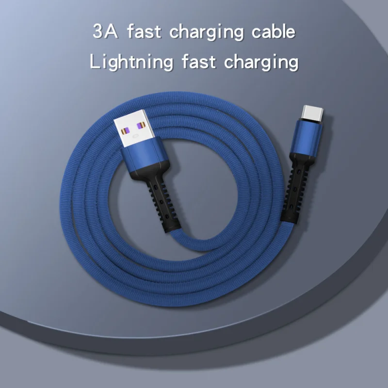 Cabo USB Tipo C para Carregamento Rápido, Fios de Dados, Cabo para Samsung S22, Huawei, Xiaomi, Vivo, Acessórios do telefone