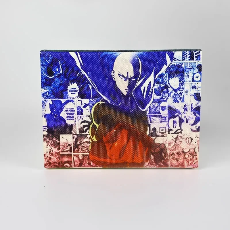 Ein Punch-Man Saitama selbst gemachte magnetische Attraktion Leder karte Aufbewahrung sbox Anime Klassiker Spieles ammlung Karten Spielzeug Geschenk