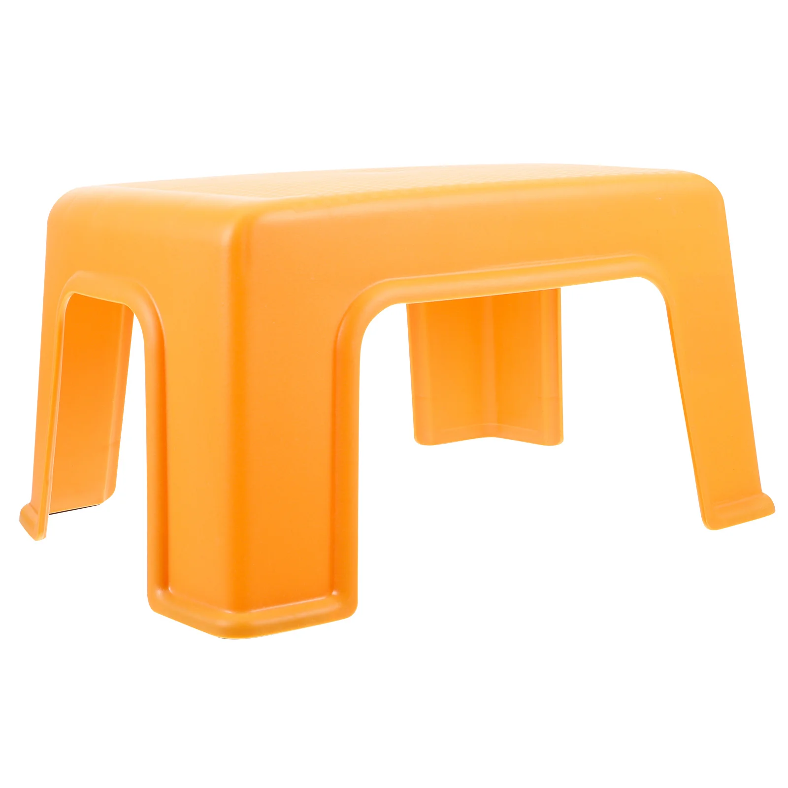 

1pc Non-Skid Footstool Home Seat Anti-Slip Creative Bathroom Simple Orange Stackable Space-Saving