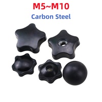 1PCS Carbon Steel Plum Hand Tighten Nuts M5 M6 M8 M10 Handle Thread Star/Round Mechanical Thumb Nut Clamping Knob Manual Nuts