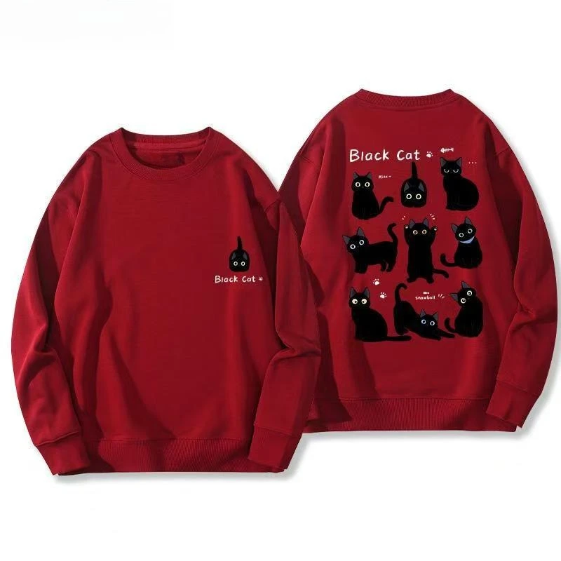 

Baby Girls Cotton Clothes Cartoon Cat Printed Top Kid Printed Pullover Children Autumn Long Sleeve T-shrits Boy Clothes