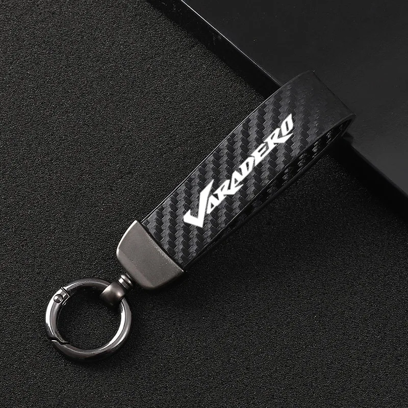 New fashion motorcycle carbon fiber leather rope Keychain key ring For Honda XL125V XL125 XL1000 XL1000V Varadero