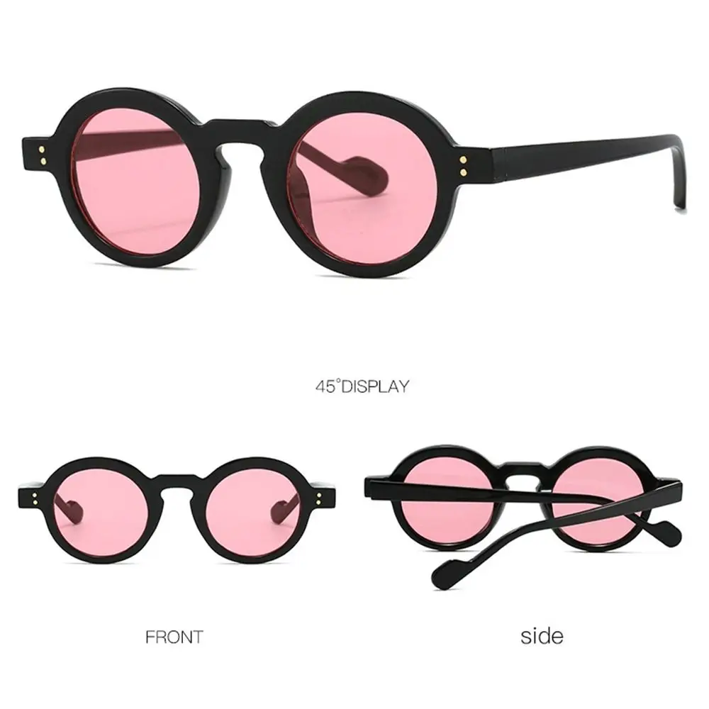 Retro kleine ronde frame zonnebril dames punk hiphop zonnebril trendy street wear tinten veelzijdige UV-beschermingsbril