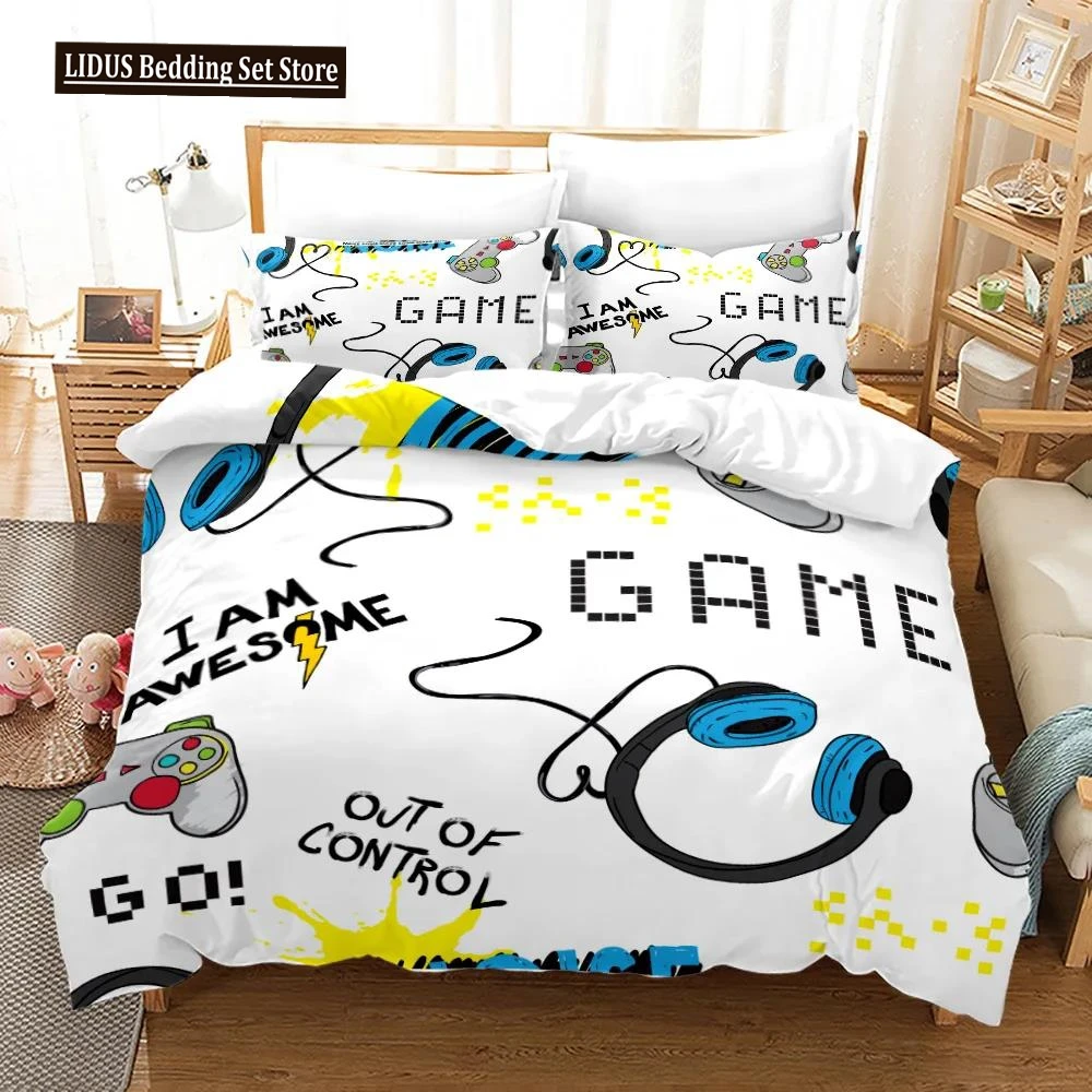 

Gamepad Comforter Cover Gamer Bedding Set Teens Video Game Duvet Cover For Youth Kids Boys Modern Game Controller Bedspread