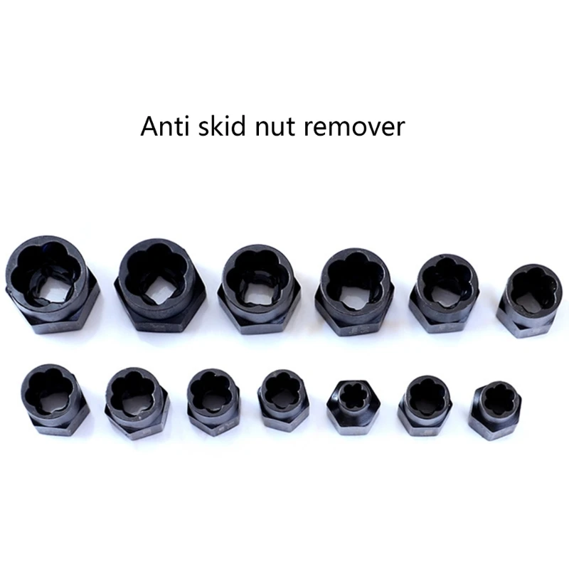 Nut Remover Extractor Socket Tool Remover Tool 3/8 14 Pieces