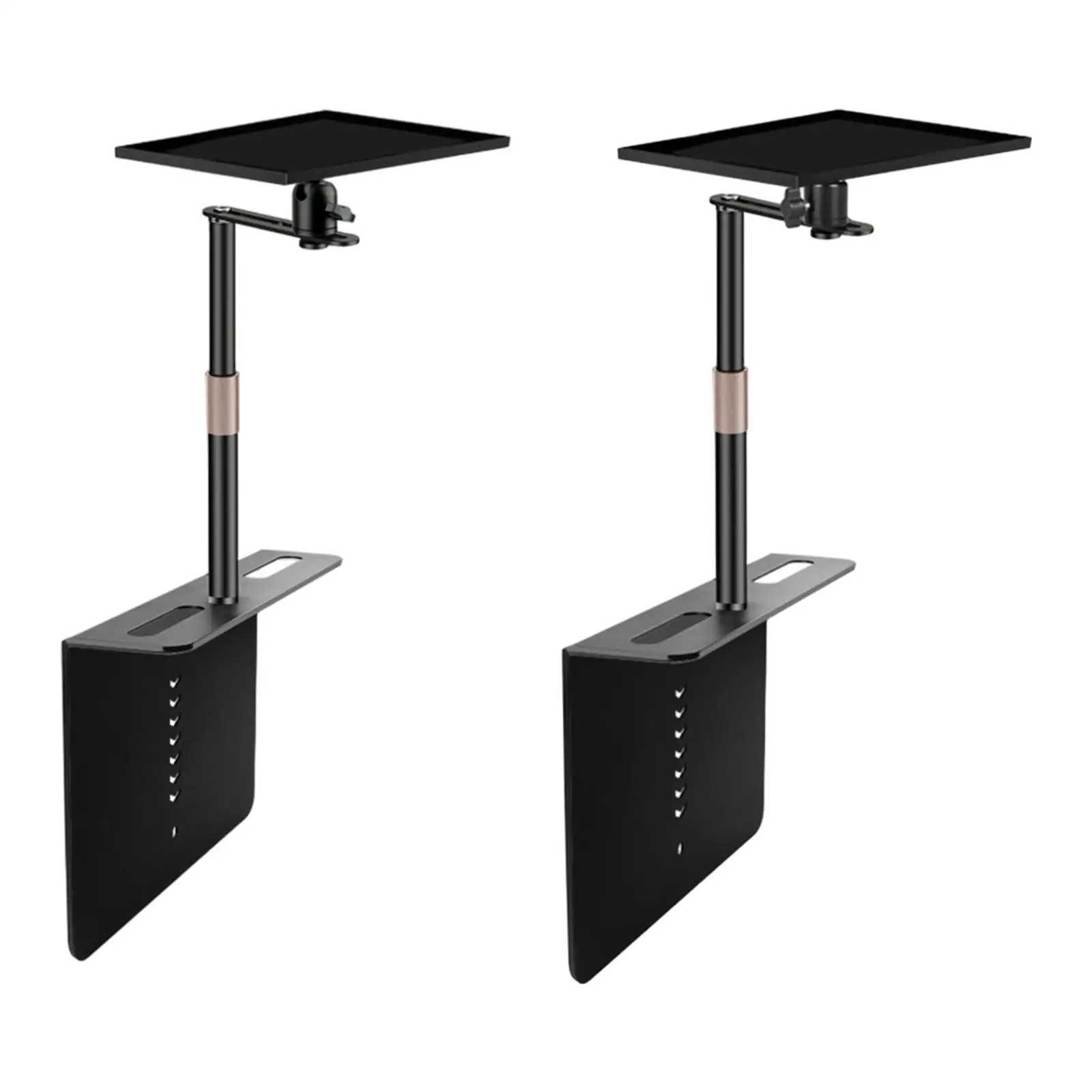 Projector Stand Compatible Rotatable Black Desktop Stand Plug in Metal Height Adjustable Bed Sofa Projector Stand for Home Stage