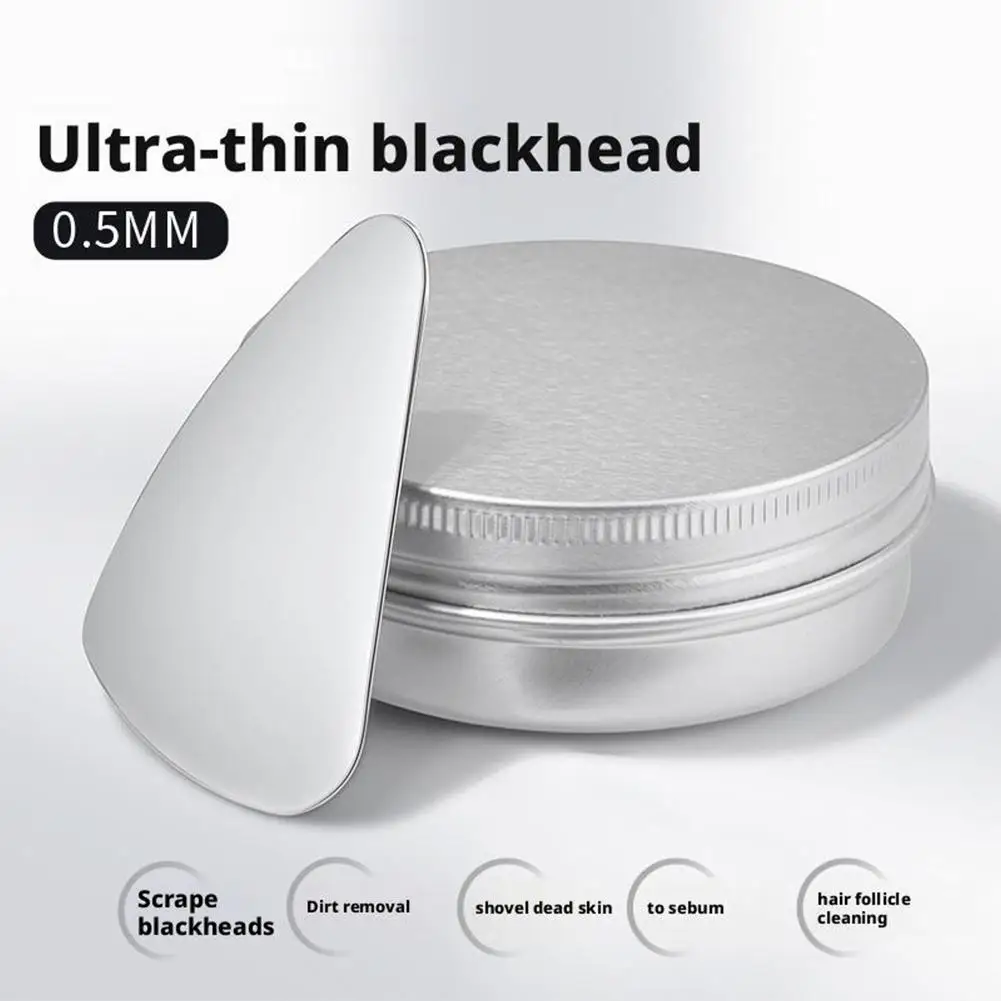 3-in-1-Schönheitswerkzeug aus Edelstahl, Spatel für den Gesichtsporenreiniger, Make-up-Grundierung und Gua-Sha-Schaber, Mitesser-Entferner