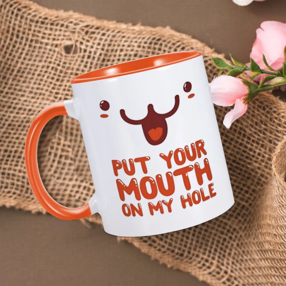 Funny Cute Blushing Coffee Mug Hot Cocoa Tea Cup 11oz Ceramic Mug Novelty Gag Gift for Friend Girlfriend Wife Birthday Christmas