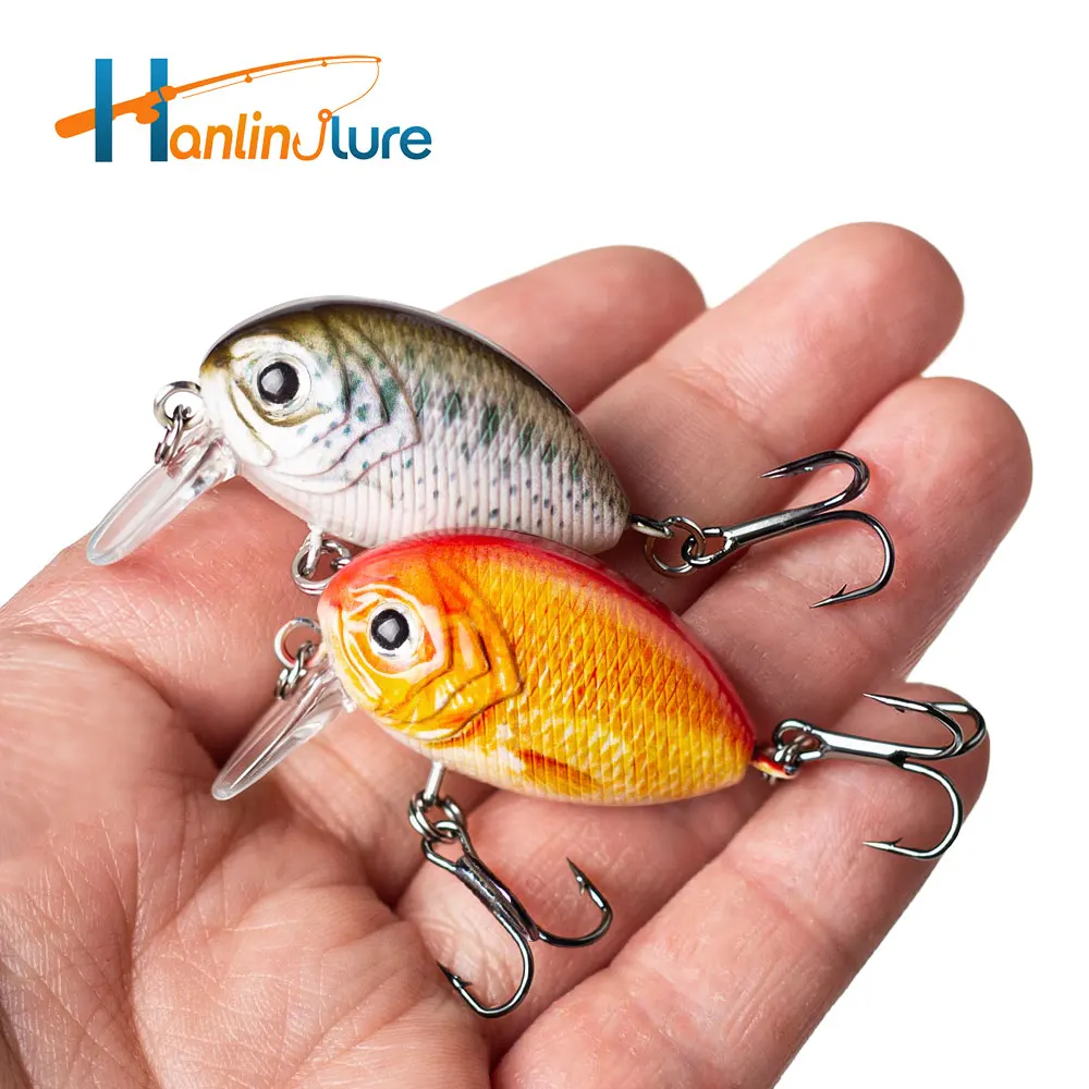 Mini crankbait 40mm 4g flottant, micro wobbler, crankbait bruyant, leurres de pêche pour eau douce, leurres artificiels durs, minnow, matériel de pêche au bar