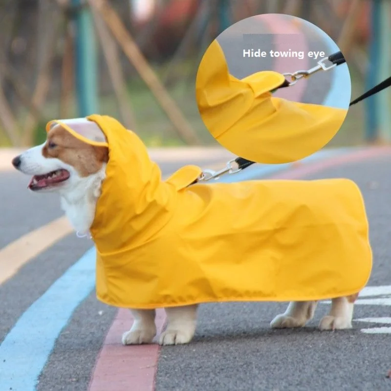 Dog raincoat, pet raincoat, full belly protection, medium and large size dog, waterproof pet products