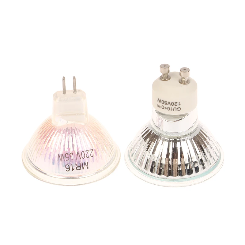 1PC 120V/220V 35/50W GU10 MR11 MR16 Halogen Reflector Cup Light Thick Glass Halogen Tungsten Spotlight Lamp Cup Lighting