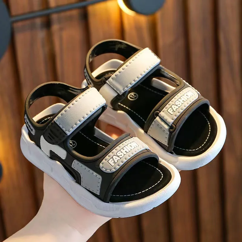 Fashion Summer Sports Sandals Children Boy Shoes Sandals Baby Girl Shoes Kid Beach Shoe Flat Soft Non-slip Casual Toddler Sandal