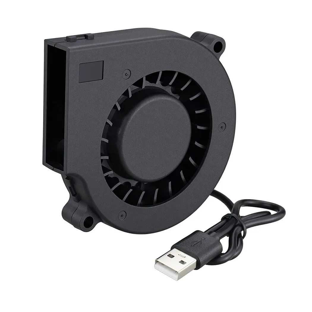 50mm 60mm 75mm USB Blower Fan 5015 6015 7515 5V DC Brushless Turbine Turbo Cooling Fan for Helmet Laptop 3D Printer Ventilaiton