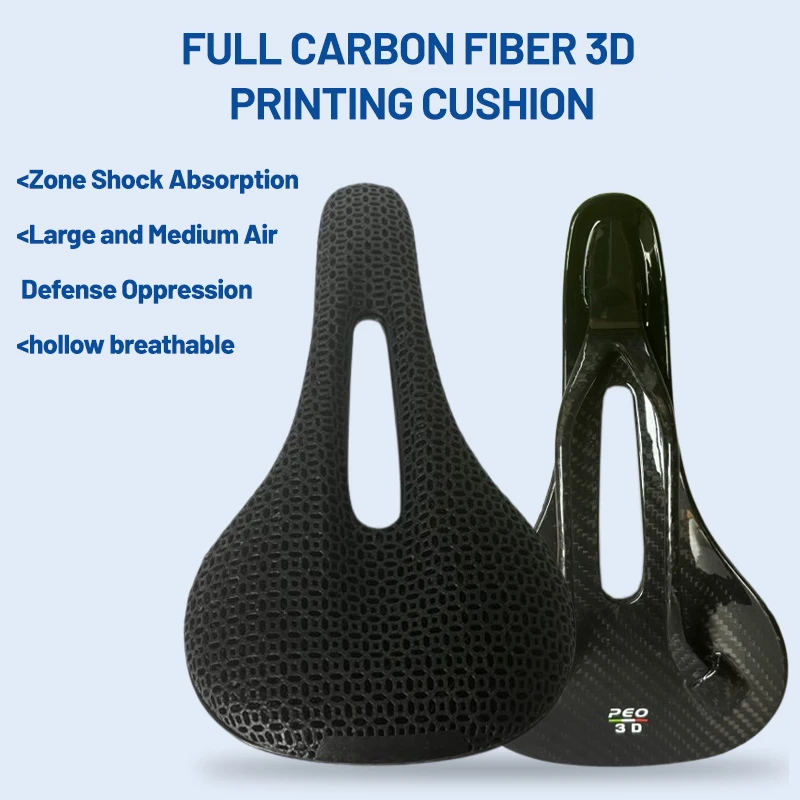 

3D printed carbon fiber seat for mountain bikes, ultra light highway mountain bike racing saddle, bike cushion, bike seat access