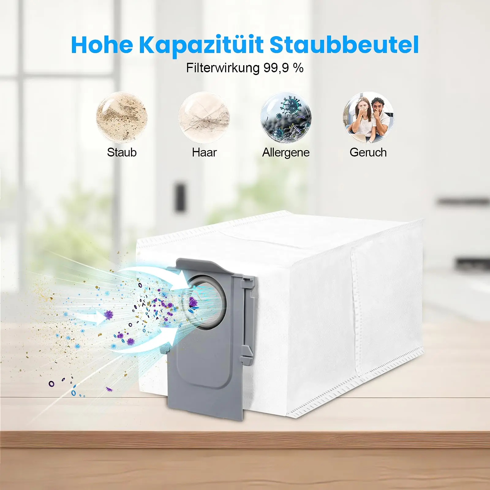 أكياس المكنسة الكهربائية لـ Roborock Saros 10R / Q Revo/Qrevo Pro/Qrevo MaxV/Qrevo Curv/Qrevo Master / S8 MaxV Ultra / S8 Max Ultra