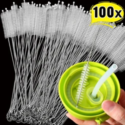 100/5PCS Drinking Straw Cleaning Brush Kit Reusable Tube Pipe Cleaner Brushes Nylon Long Handle Baby Cup Bottles Washing Brush