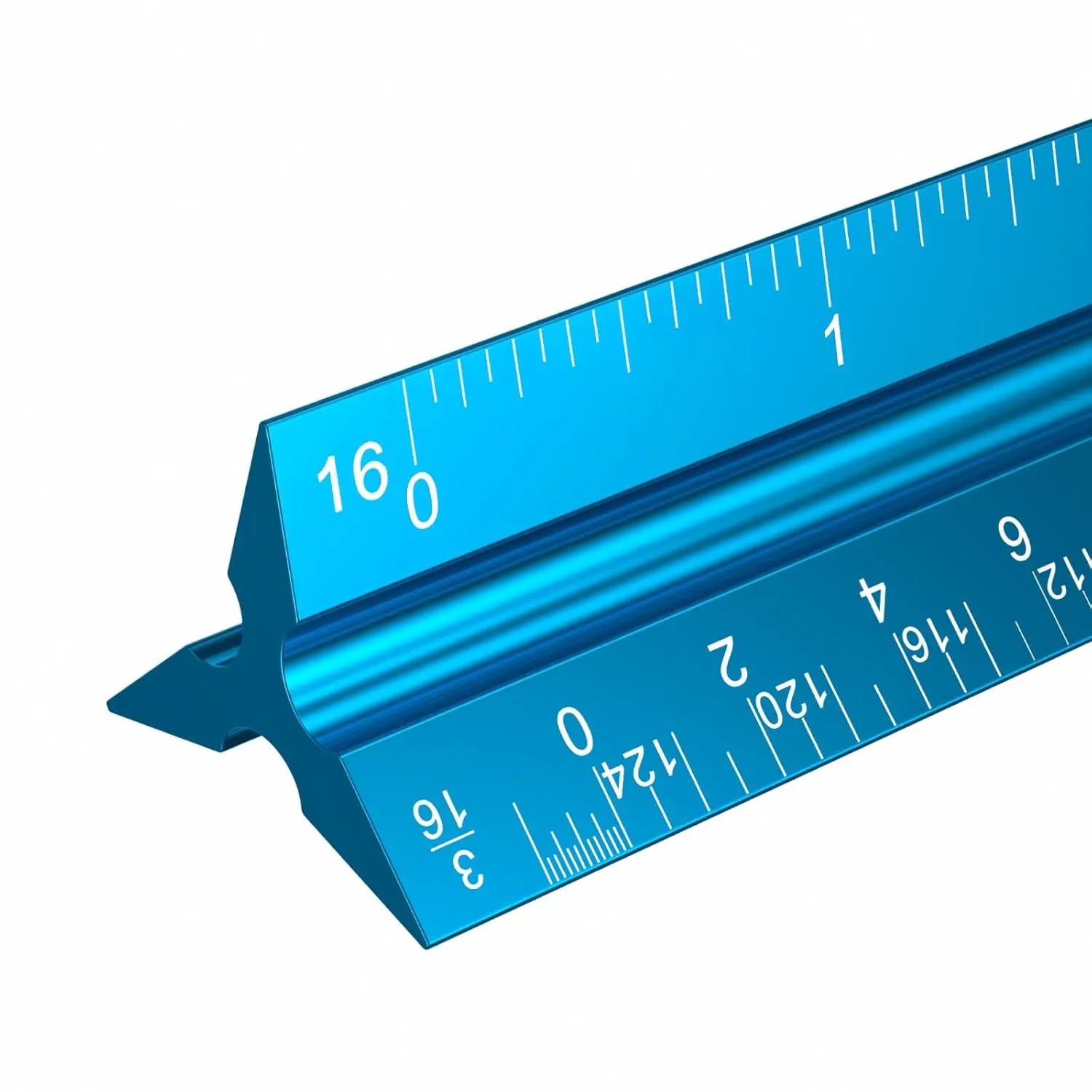 

12 Inch Triangular Architect Scale Ruler - Aluminum Alloy for Drafting & Measuring Blueprints