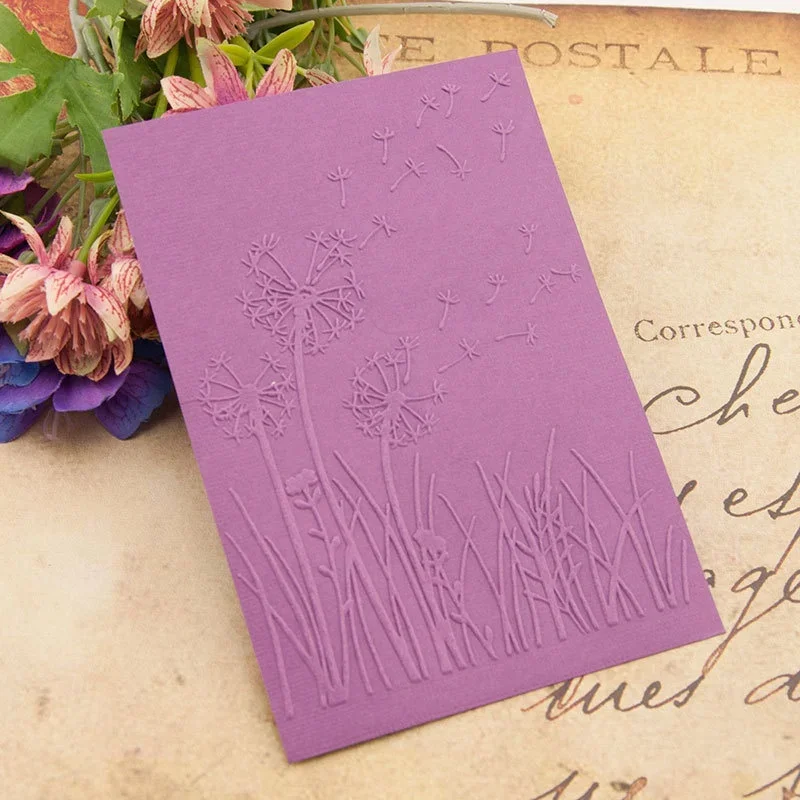 Dandelion Plastic Embossing Folder Template DIY Scrapbook Photo Album Card Making Decoration Crafts Stamp Stamps