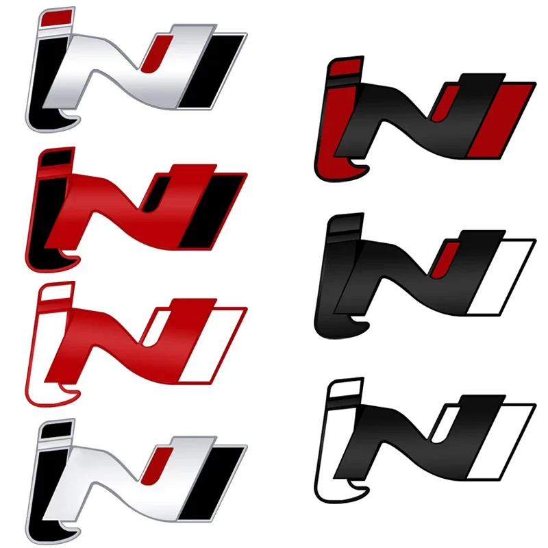 Car Front Grille Emblem for Hyundai Accent Getz IX35 I20 I30 I10 I40 Tucson Kona Elantra Sonata Metal IN Logo Auto Badge Sticker - view 2