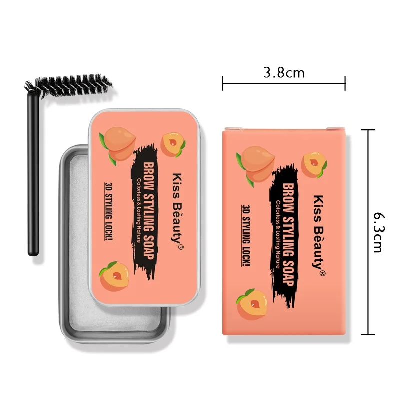 1pc sobrancelha estilo gel sobrancelhas cera esculpir sabão à prova dwaterproof água de longa duração transparente estilo gel cera com escovas ferramentas cosméticas