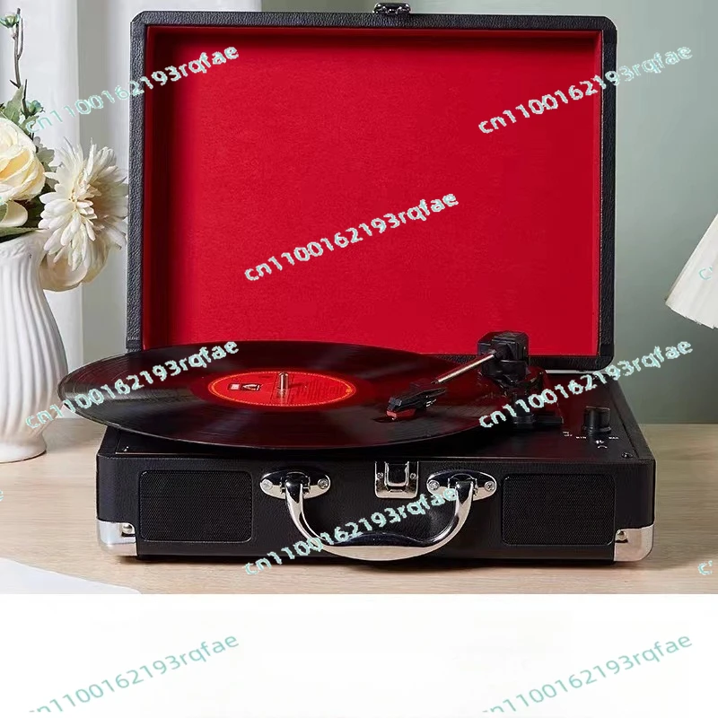 Vintage Bluetooth Record Player - Portable Retro Turntable with Built-in Speakers, Ideal Gift for Vinyl Lovers