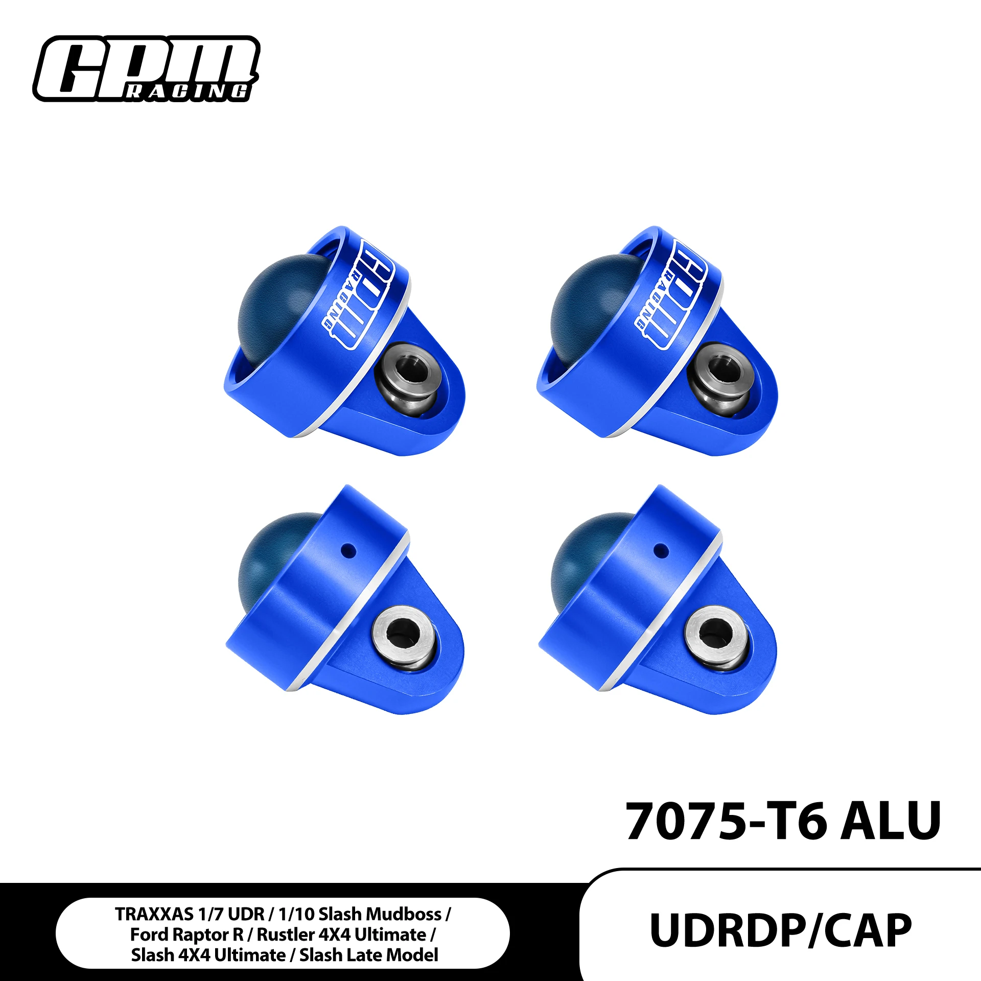 GPM 7075 Alloy Shock Caps For TRAXXAS 1/7 UDR / Slash Mudboss / Ford Raptor R / Rustler / Slash 4X4 Ultimate / Slash Late
