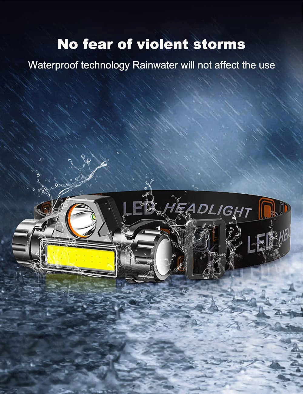 USB Rechargeable Portable Mini Powerful LED Headlamp XPE+COB Hunting Headlight Waterproof Head Torch with Tail Magnetic