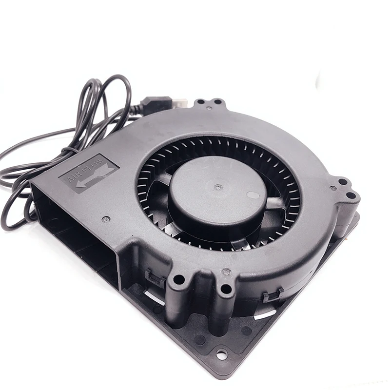Nowy 12cm 5V USB Blower 120*32mm 12032 podwójne łożysko kulkowe dużą objętość powietrza Turbo wentylator