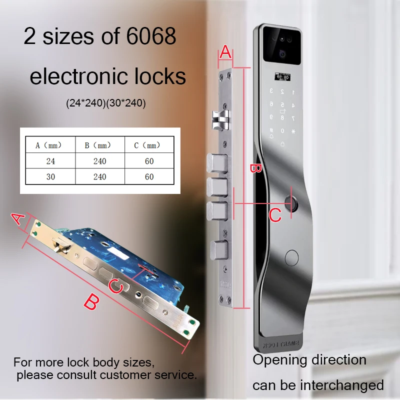 Tuya wifi lock 3D face smart electronic  door lock with camera fingerprint password card key unlock real-time intercom