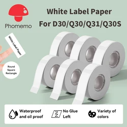 Phomemo Q30 D30 Label Maker Tape Sticker Replacement Waterproof Tearproof Thermal Label Sticker Paper for School Home Office