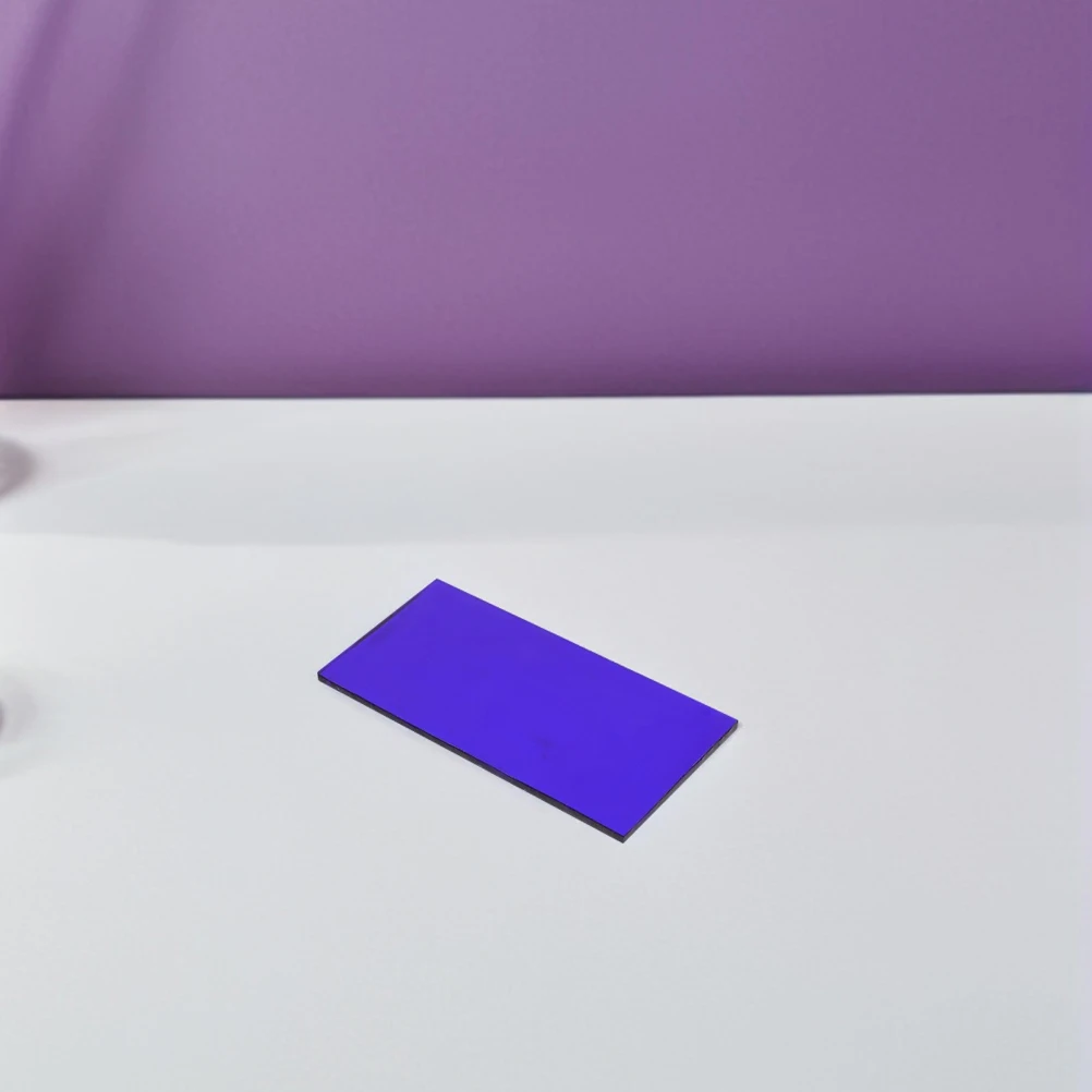 2 قطعة صفائح زجاج الكوبالت 5x10 سنتيمتر جهاز تجربة الكيمياء لاختبار اللهب مختبر التعليم لهب اللون رد الفعل تصفية لوحة زجاجية #4