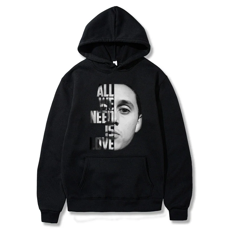 Canserbero Felpe con cappuccio da uomo Moda Rapper Felpe con stampa grafica Donna Casual Harajuku Streetwear Tuta Pullover con cappuccio