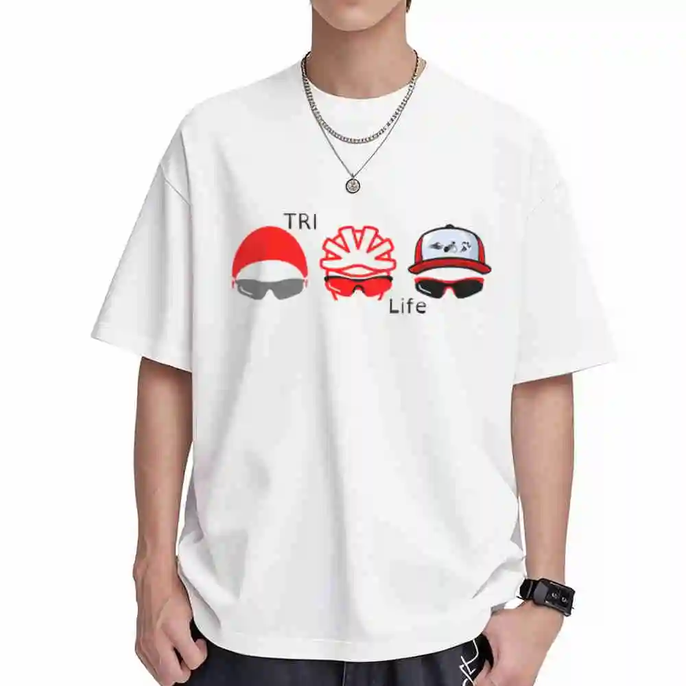 Tri Life Triathlete Short Sleeve Tee 100% Cotton T-Shirt