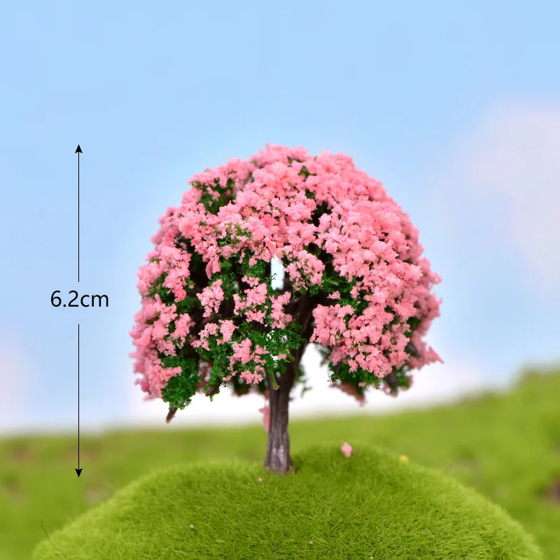 1/5pcs/Set Mini Tree Fairy Garden Miniatures Micro Landscape Resin Crafts Bonsai Figurine Garden Terrarium Accessories supply