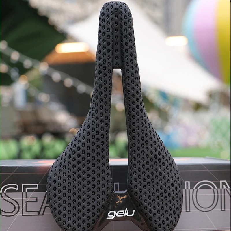 

Сверхлегкое седло из углеродного волокна с 3D принтом Gelu, полое дышащее углеродное волокно для MTB и шоссейного велосипеда, седло, аксессуары для велосипеда
