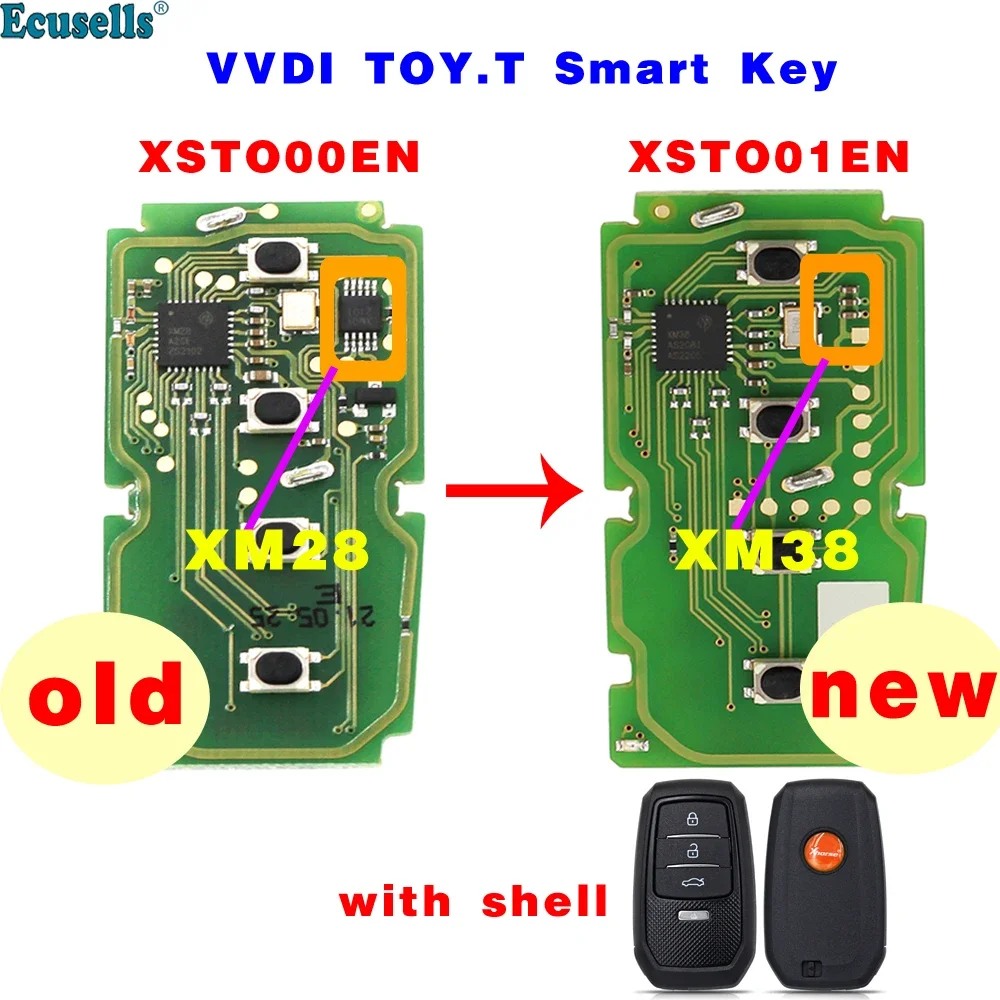 

Xhorse XSTO01EN Universal TOY-T VVDI XM38 Smart Key for Toyota Lexus Support 4D 8A 4A All In One Updated Version of XSTO00EN