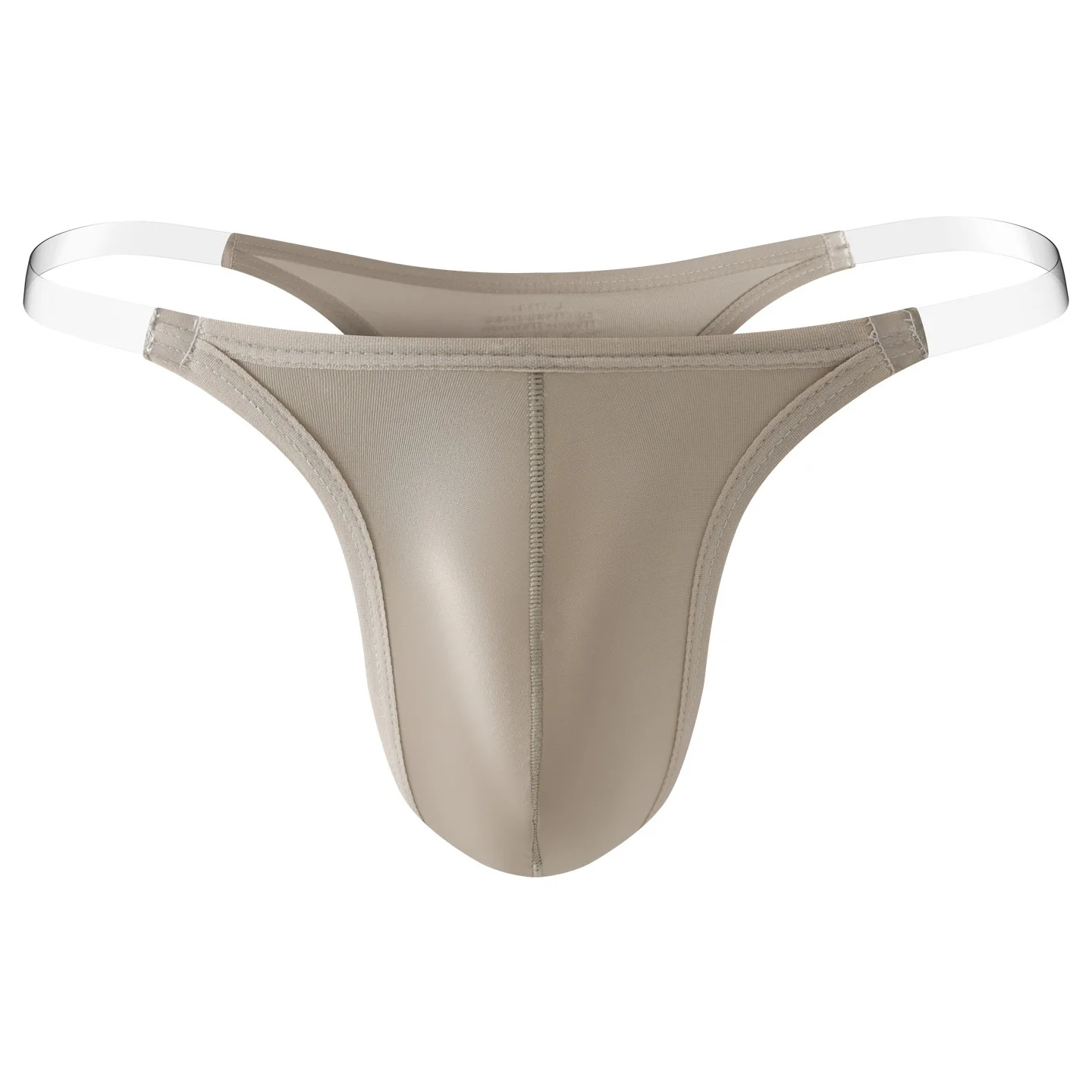 Men's Bulge Thong Solid Color High-Split Luxury Underwear Gays Sexy Low-Rise Invisible Seamless Transparent Cozy Erotic G-string