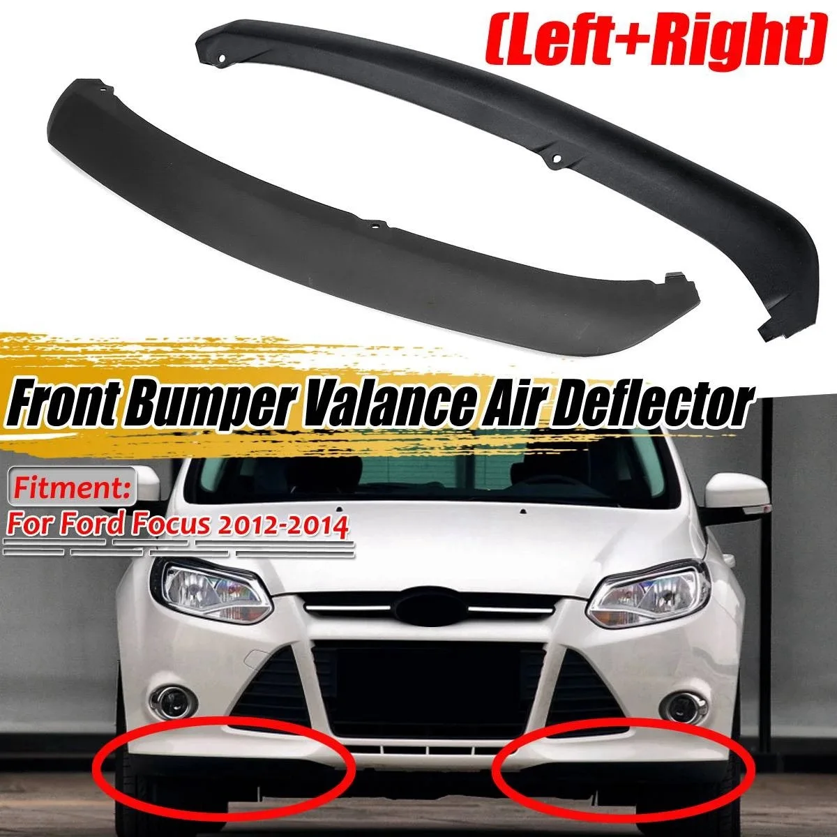 Imagem -03 - Spoiler de Lábios Dianteiro Divisor de ar Painel de Valance Inferior para Ford Focus 20122014 Fo1095244c Cp9z17626b Pcs