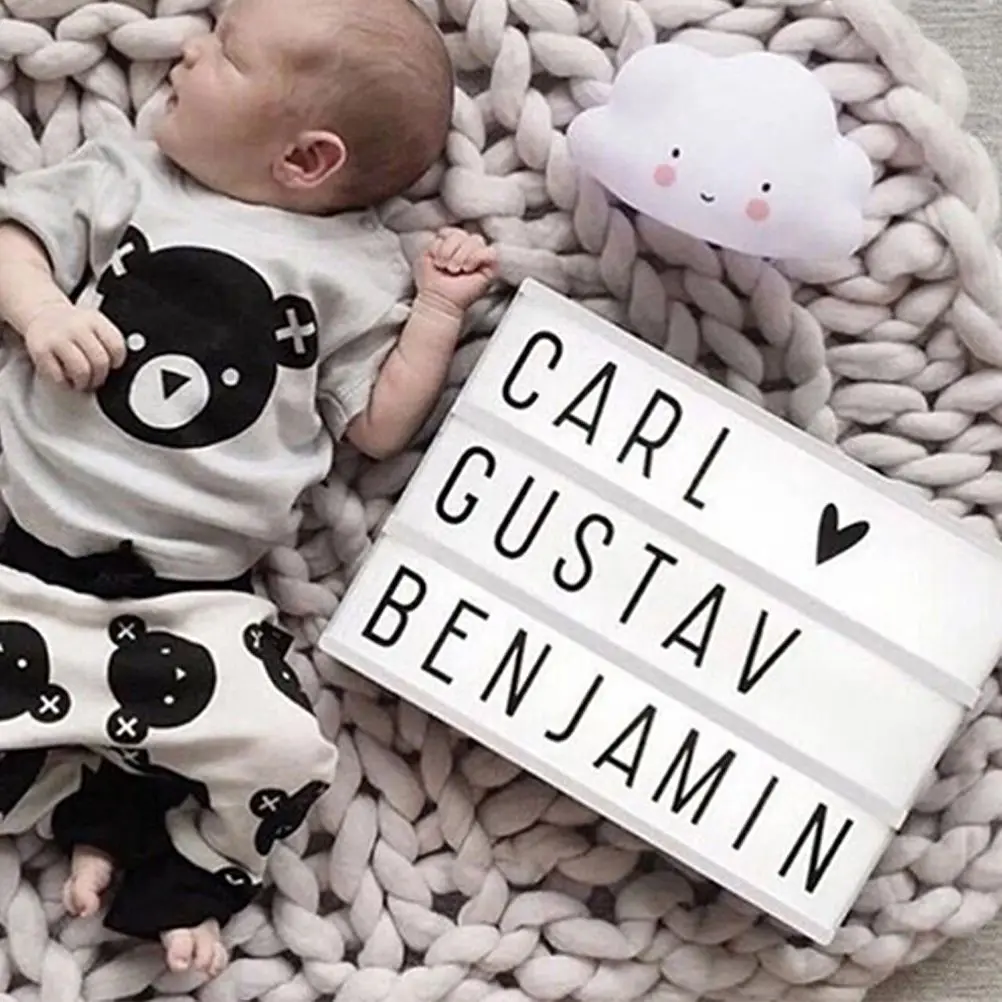 170 шт. аксессуары для световой коробки, акриловые буквы, символы для дома, кино, ночной свадебный декор, обучение алфавиту