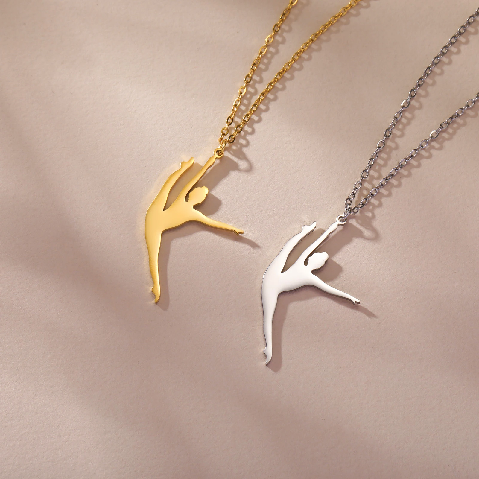 COOLTIME Halskette mit Anhänger für rhythmische Gymnastik, Edelstahl, Trend-Turnerin, Sport-Tänzerin-Halskette, Schmuck, Geschenk für Frauen – Detail 17